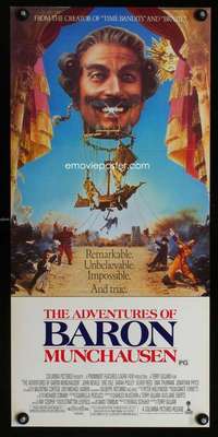 w625 ADVENTURES OF BARON MUNCHAUSEN Aust daybill movie poster '89
