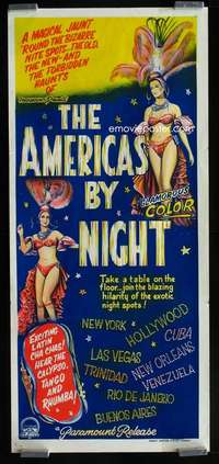 w640 AMERICAS BY NIGHT Aust daybill movie poster '61 exotic spots!