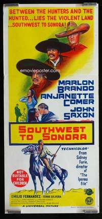 w649 APPALOOSA Aust daybill movie poster '66 Southwest to Sonora!
