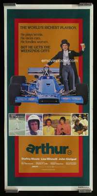 w651 ARTHUR Aust daybill movie poster '81 Dudley Moore, Minnelli