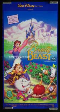 w662 BEAUTY & THE BEAST Aust daybill movie poster '91 Walt Disney