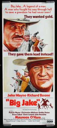 w669 BIG JAKE Aust daybill movie poster '71 John Wayne, Richard Boone