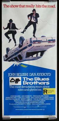 w676 BLUES BROTHERS Aust daybill movie poster '80 Belushi, Aykroyd
