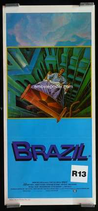 w680 BRAZIL Aust daybill movie poster '85 cool falling bed image!