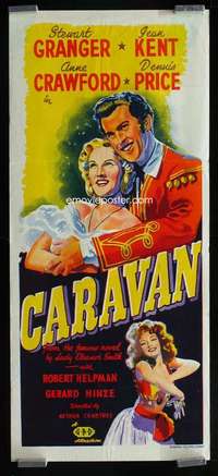 w697 CARAVAN Aust daybill movie poster '47 Stewart Granger, Jean Kent