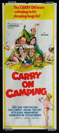 w700 CARRY ON CAMPING Aust daybill movie poster '71 English sex!