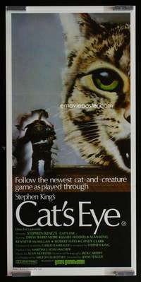 w704 CAT'S EYE Aust daybill movie poster '85 Stephen King, Barrymore