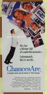 w706 CHANCES ARE Aust daybill movie poster '89 Shepherd, Downey Jr.