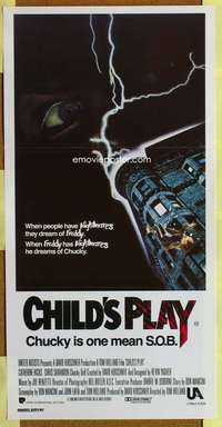 w708 CHILD'S PLAY Aust daybill movie poster '88 one mean S.O.B.!