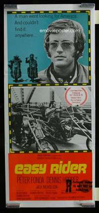 w753 EASY RIDER Aust daybill movie poster '69 Peter Fonda, Hopper