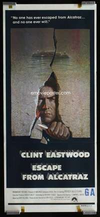 w760 ESCAPE FROM ALCATRAZ Aust daybill movie poster '79 Clint Eastwood