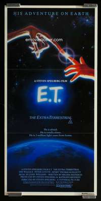w761 ET Aust daybill movie poster '82 Steven Spielberg, Drew Barrymore