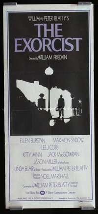 w765 EXORCIST Aust daybill movie poster '74 Friedkin, Max Von Sydow