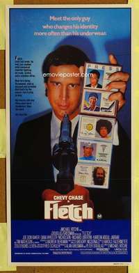 w775 FLETCH Aust daybill movie poster '85 Chevy Chase, Abdul-Jabbar