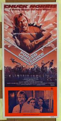 w779 FORCED VENGEANCE Aust daybill movie poster '82 Chuck Norris!