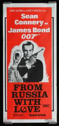 w785 FROM RUSSIA WITH LOVE Aust daybill movie poster R70s Connery