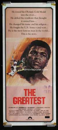 w807 GREATEST Aust daybill movie poster '77 Muhammad Ali boxing bio!