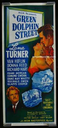 w809 GREEN DOLPHIN STREET Aust daybill movie poster R50s Lana Turner