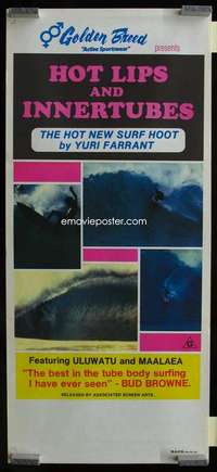 w829 HOT LIPS & INNERTUBES Aust daybill movie poster '70s surfing!