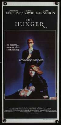 w834 HUNGER Aust daybill movie poster '83 Catherine Deneuve, Bowie