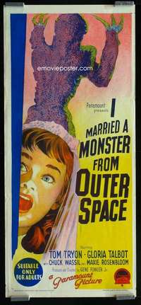 w836 I MARRIED A MONSTER FROM OUTER SPACE Aust daybill movie poster '58