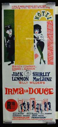 w846 IRMA LA DOUCE Aust daybill movie poster '63 Wilder, MacLaine