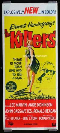 w857 KILLERS Aust daybill movie poster '64 Cassavetes, Dickinson