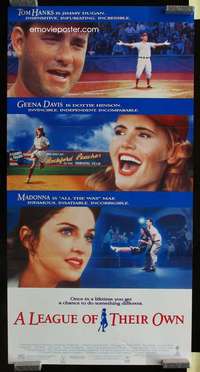 w866 LEAGUE OF THEIR OWN Aust daybill movie poster '92 Hanks, Madonna