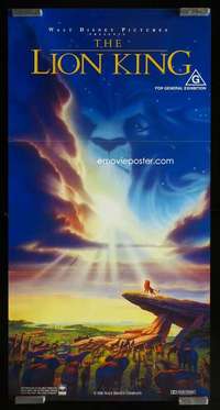 w872 LION KING Aust daybill movie poster '94 Disney, Mufasa style!