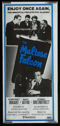 w886 MALTESE FALCON Aust daybill R80s Humphrey Bogart, Peter Lorre, directed by John Huston!