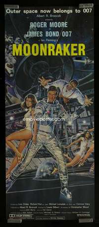 w901 MOONRAKER Aust daybill movie poster '79 James Bond, no borders!