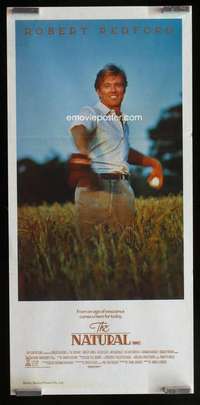 w911 NATURAL Aust daybill movie poster '84 Redford throws baseball!