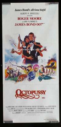 w916 OCTOPUSSY Aust daybill movie poster '83 Moore as James Bond!