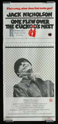 w922 ONE FLEW OVER THE CUCKOO'S NEST Aust daybill movie poster '75