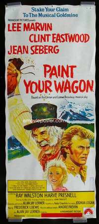 w926 PAINT YOUR WAGON Aust daybill movie poster '69 Eastwood, Marvin