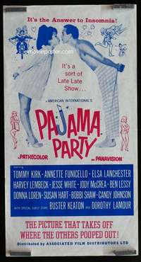 w928 PAJAMA PARTY Aust daybill movie poster '64 Annette Funicello
