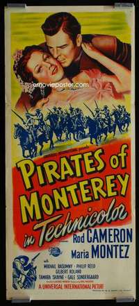 w941 PIRATES OF MONTEREY Aust daybill movie poster '47 Maria Montez