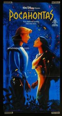 w942 POCAHONTAS #1 Aust daybill movie poster '95 Native Americans!