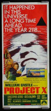 w947 PROJECT X Aust daybill movie poster '68 William Castle, George