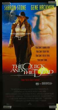 w948 QUICK & THE DEAD Aust daybill movie poster '95 Sharon Stone