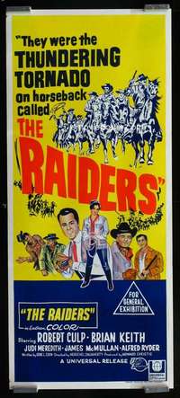 w951 RAIDERS Aust daybill movie poster '64 Robert Culp, Brian Keith
