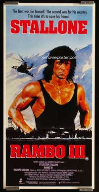 w955 RAMBO 3 Aust daybill movie poster '88 Sylvester Stallone
