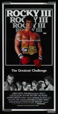 w969 ROCKY 3 Aust daybill movie poster '82 Stallone, Mr. T, boxing!