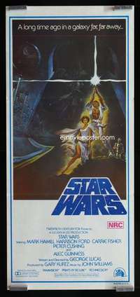 z014 STAR WARS Aust daybill movie poster '77 Lucas, like style A!