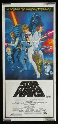 z015 STAR WARS Aust daybill movie poster '77 Lucas, like style C!