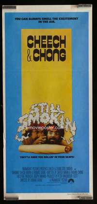 z019 STILL SMOKIN' Aust daybill movie poster '83 Cheech & Chong!