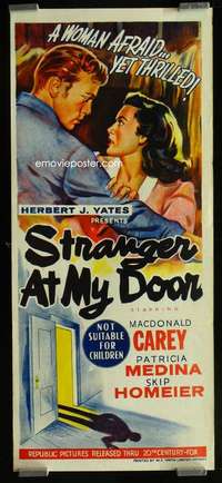 z021 STRANGER AT MY DOOR Aust daybill movie poster '56 MacDonald Carey