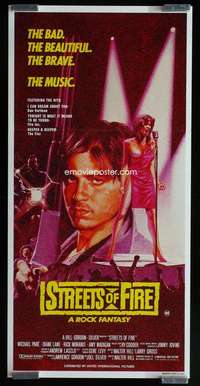 z022 STREETS OF FIRE Aust daybill movie poster '84 Walter Hill