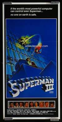 z025 SUPERMAN 3 Aust daybill movie poster '83 Chris Reeve, Pryor