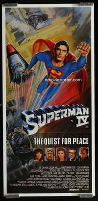 z026 SUPERMAN 4 Aust daybill movie poster '87 super hero Christopher Reeve!